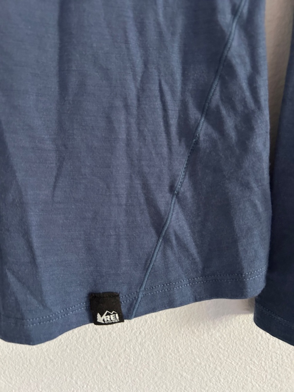 REI Women’s Merino wool base layer half zip Blue Size Small - Picture 3 of 5